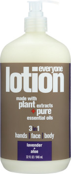 Eo Products: Everyone Lotion 3-in-1 Lavender + Aloe, 32 Oz