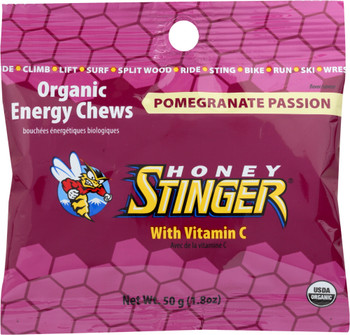 Honey Stinger: Organic Energy Chews Pomegranate Passion, 1.8 Oz