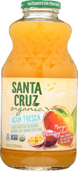Santa Cruz: Fresca Agua Passion Fruit Organic, 32 Oz