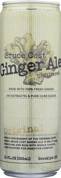 Bruce Cost Ginger Ale: Ginger Ale Unfiltered Original Can, 12 Oz