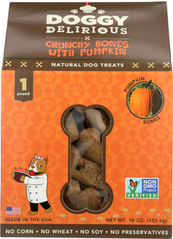 Doggy Delirious: Dog Bone Pumpkin, 16 Oz