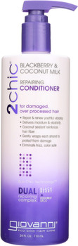 Giovanni Cosmetics: 2chic Repairing Conditioner Blackberry & Coconut Milk, 24 Oz