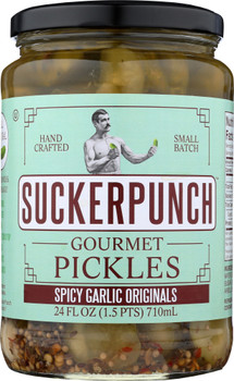 Suckerpunch: Pickles Spicy Garlic Original, 24 Oz