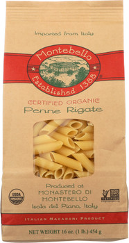 Montebello: Organic Penne Rigate Pasta, 16 Oz