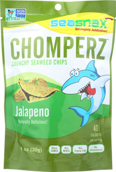 Sea Snax: Chip Seaweed Chomperz Jalapeno, 1 Oz