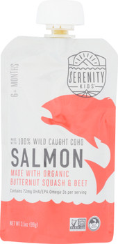 Serenity Kids: Salmon With Organic Butternut Squash & Beet Baby Food, 3.5 Oz