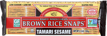 Edward & Sons: Brown Rice Snaps Tamari Sesame, 3.5 Oz