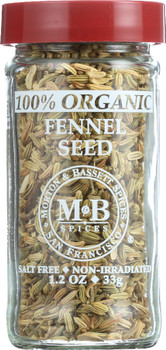 Morton & Bassett: Organic Fennel Seed, 1.2 Oz