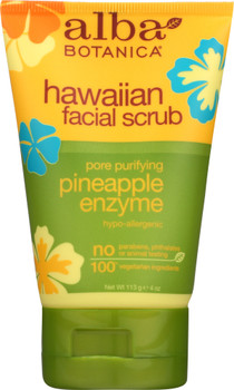 Alba Botanica: Hawaiian Pineapple Enzyme Facial Scrub, 4 Oz