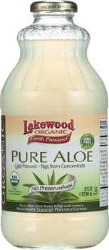 Lakewood Organic: Pure Aloe Inner Fillet Juice With Lemon, 32 Oz