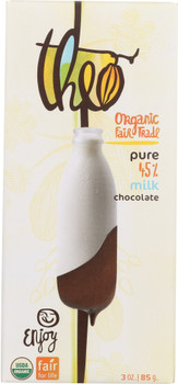 Theo Chocolate: Organic Milk Chocolate 45% Cacao, 3 Oz