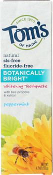 Tom's Of Maine: Botanically Bright Whitening Toothpaste Peppermint, 4.7 Oz