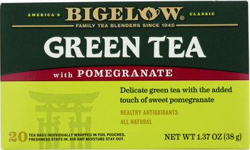 Bigelow: Green Tea With Pomegranate 20 Tea Bags, 1.37 Oz