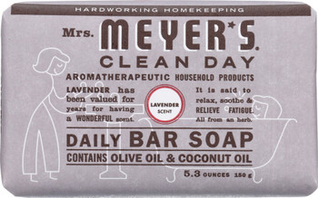 Mrs Meyers Clean Day: Daily Bar Soap Lavender Scent, 5.3 Oz