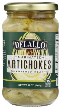 Delallo: Marinated Artichoke Hearts, 12 Oz