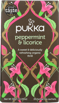 Pukka Herbs: Peppermint & Licorice Herbal Tea, 20 Bg