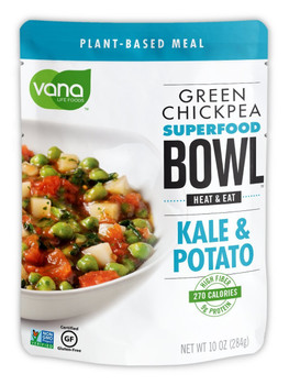 Vana Life Foods: Green Chickpea Superfood Bowl Kale Potato Tomato Rosemary, 10 Oz