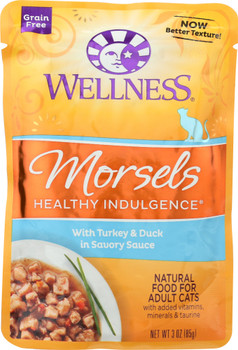 Wellness: Morsels Healthy Indulgence Turkey And Duck Cat Food, 3 Oz