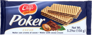 Gastone Lago: Cookie Cocoa Cream Wafer Poker, 5.29 Oz