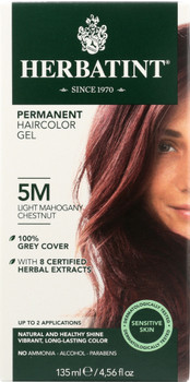 Herbatint: Permanent Hair Color Gel 5m Light Mahogany Chestnut, 4.56 Oz