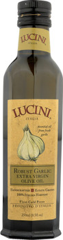 Lucini: Olive Oil Extra Virgin Robust Garlic, 8.5 Oz