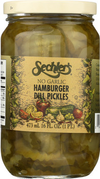Sechlers: Hamburger Dill Pickles No Garlic, 16 Oz