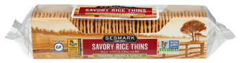 Sesmark: Savory Rice Thins Toasted Onion And Garlic, 3.2 Oz