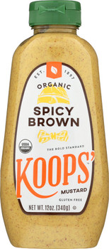 Koops: Mustard Spicy Brown Org, 12 Oz