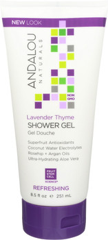 Andalou Naturals: Lavender Thyme Shower Gel, 8.5 Oz