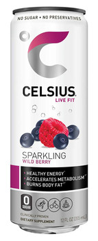 Celsius: Live Fit Sparkling Wild Berry, 12 Oz