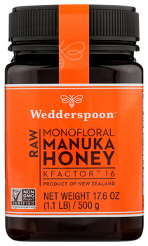 Wedderspoon: Honey Raw Manuka Kfctr 16, 17.6 Oz