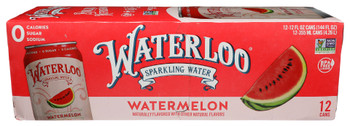 Waterloo Sparkling Water: Water Sprklg Wtrmln 12pk, 144 Fo
