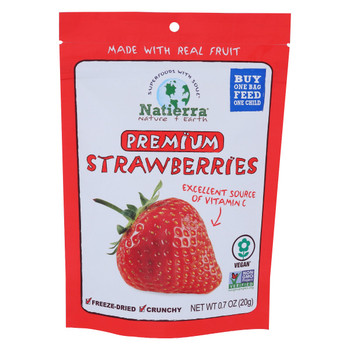 Natierra: Freeze Dried Strawberries, 0.7 Oz