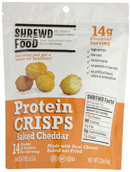 Shrewd Food: Protein Crisps Baked Cheddar, 2.25 Oz