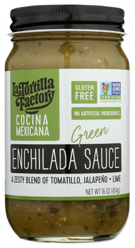 La Tortilla Factory: Sauce Green Enchilada, 16 Oz