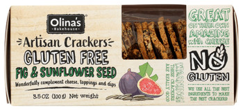 Olinas Bakehouse: Gluten Free Fig & Sunflower Seed Artisan Crackers, 3.5 Oz