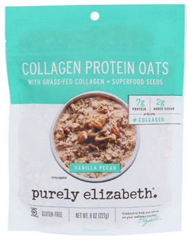 Purely Elizabeth: Vanilla Pecan Collagen Protein Oats, 8 Oz