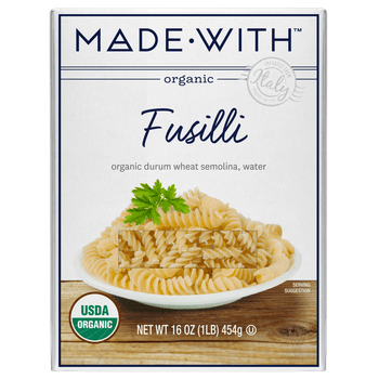 Made With: Pasta Fusilli Org, 16 Oz