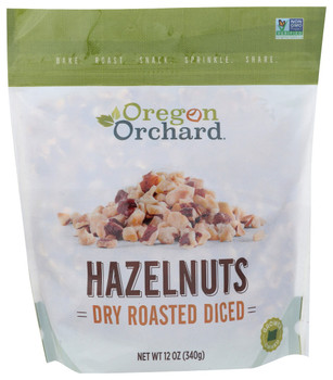 Oregon Orchard: Hazelnuts Dry Roasted Diced, 12 Oz