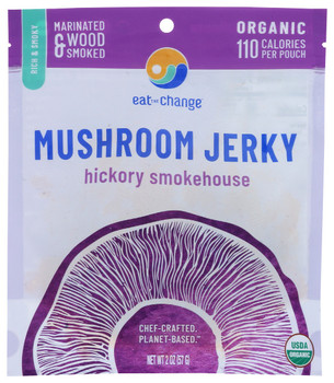 Eat The Change: Organic Hickory Smokehouse Mushroom Jerky, 2 Oz