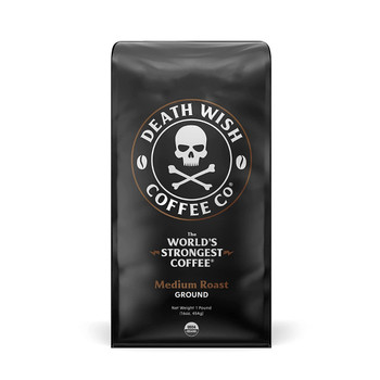 Death Wish Coffee: Medium Roast Coffee Ground, 16 Oz