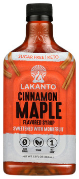 Lakanto: Cinnamon Maple Flavored Syrup Sweetened With Monkfruit, 13 Oz