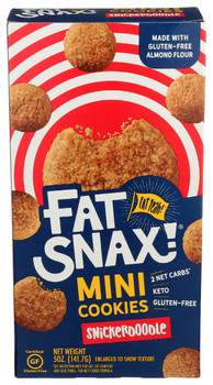 Fat Snax: Cookies Mini Snickerdoodle, 5 Oz