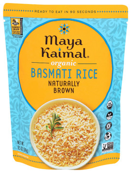 Maya Kaimal: Rice Basmati Naturally Brown, 8.5 Oz