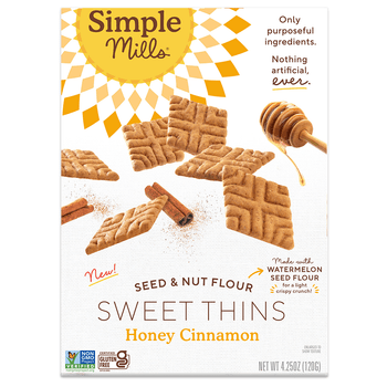 Simple Mills: Sweet Thins Honey Cinnamn, 4.25 Oz