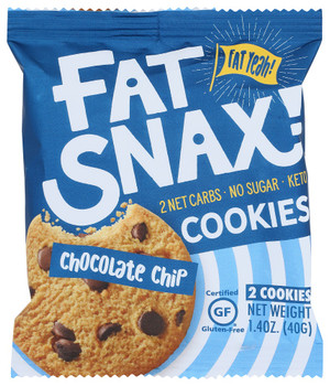 Fat Snax: Chocolate Chip Cookies, 1.40 Oz