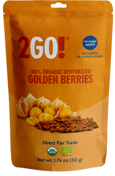 2go: Organic Dried Golden Berries, 1.76 Oz