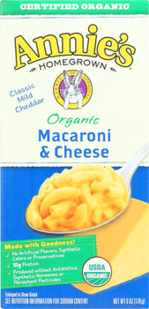 Annie's Homegrown: Organic Macaroni & Cheese Classic Mild Cheddar, 6 Oz