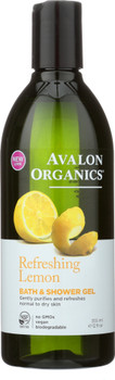 Avalon Organics: Bath & Shower Gel Lemon, 12 Oz