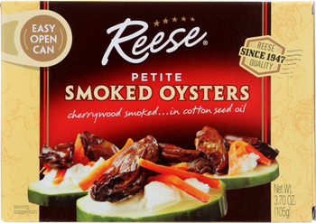 Reese: Smoked Oysters Petite, 3.7 Oz